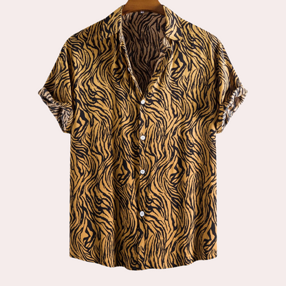 Trendy Tijgeprint Overhemd met Knoopsluiting - Oscar
