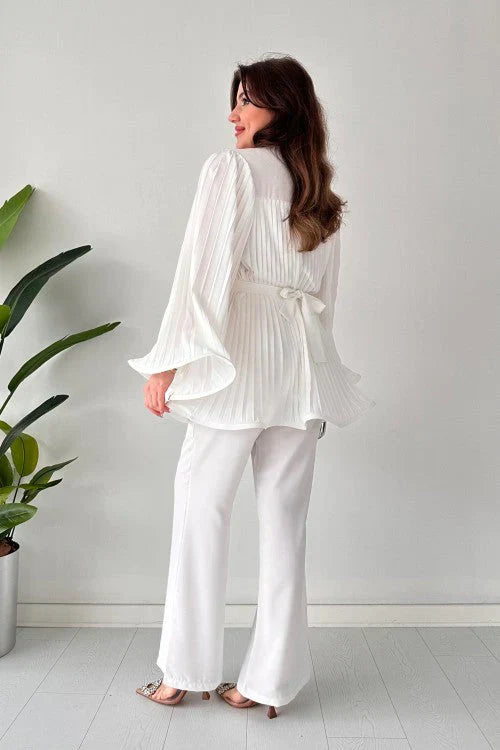 Dames Geplooide Kledingset – Selene