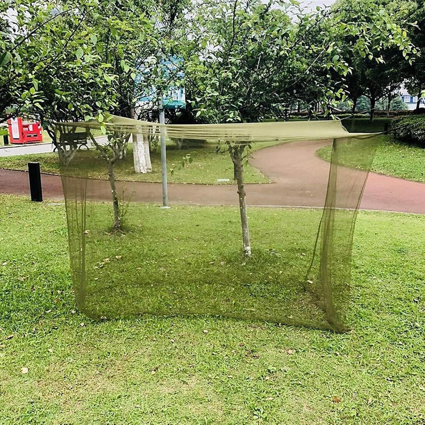 Buiten Houten Rechthoekig Vliegnet Canopy - Ventora
