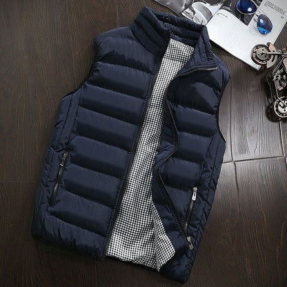 Waterafstotende & Gevoerde Heren Bodywarmer met Staande Kraag - Henrik