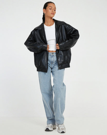 Oversized Los Leren Damesjasje – Yara
