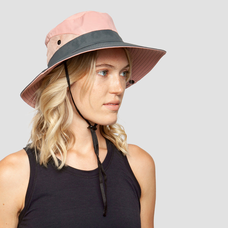Ademend UV-bescherming dames zonnehoed opvouwbaar met paardenstaartopening – Liane (Koop 1, Krijg 1 GRATIS)