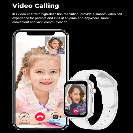 Veiligheidshorloge voor kinderen met 4G-videobellen en GPS-tracking
