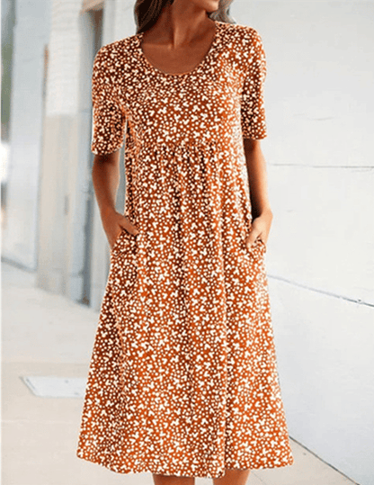 Stijlvolle Bloemenprint Jurk - Eva | Dé Perfecte Lichte Zomerjurk!