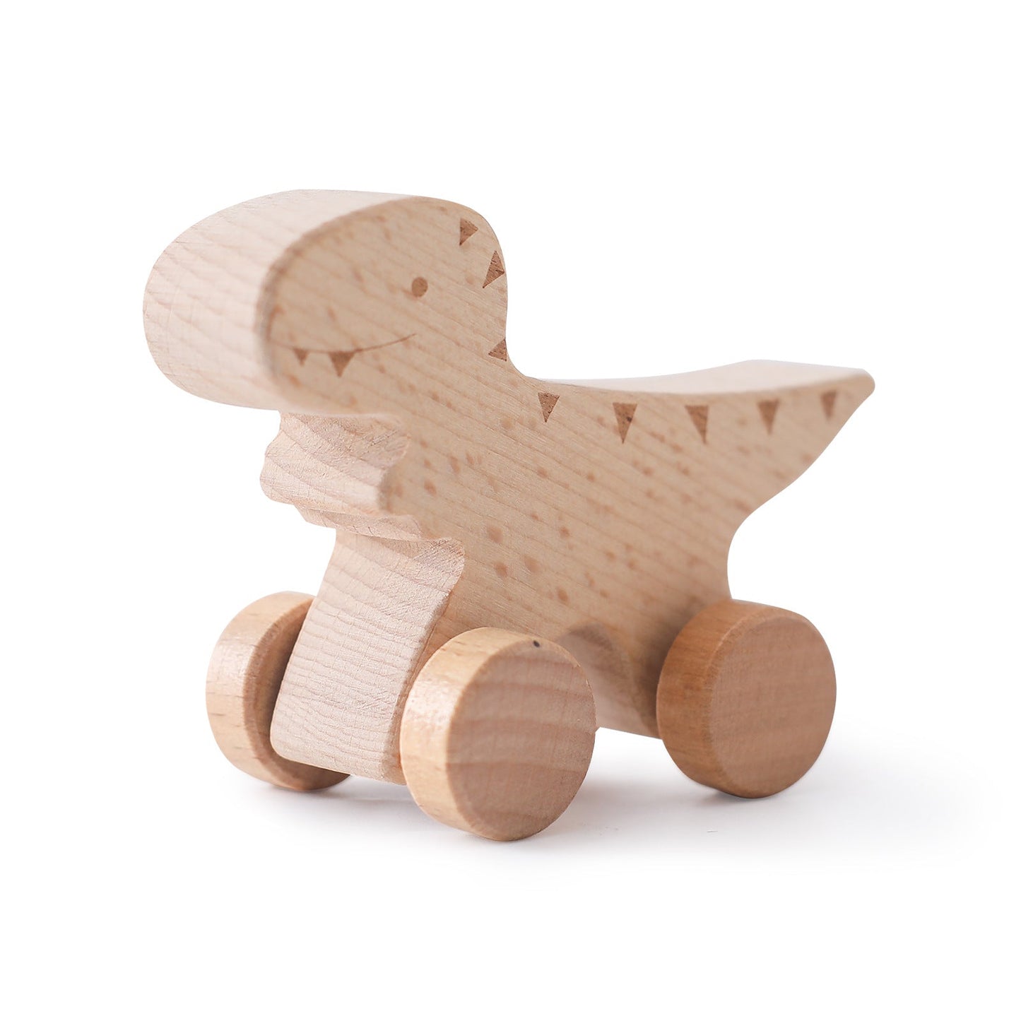 Houten dinosaurus met wieltjes voor kinderen – Koop 1, krijg 1 gratis