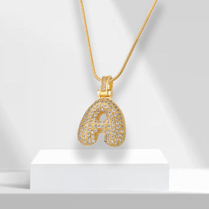 Bubble Letters Ketting met Hanger - LuxeLette