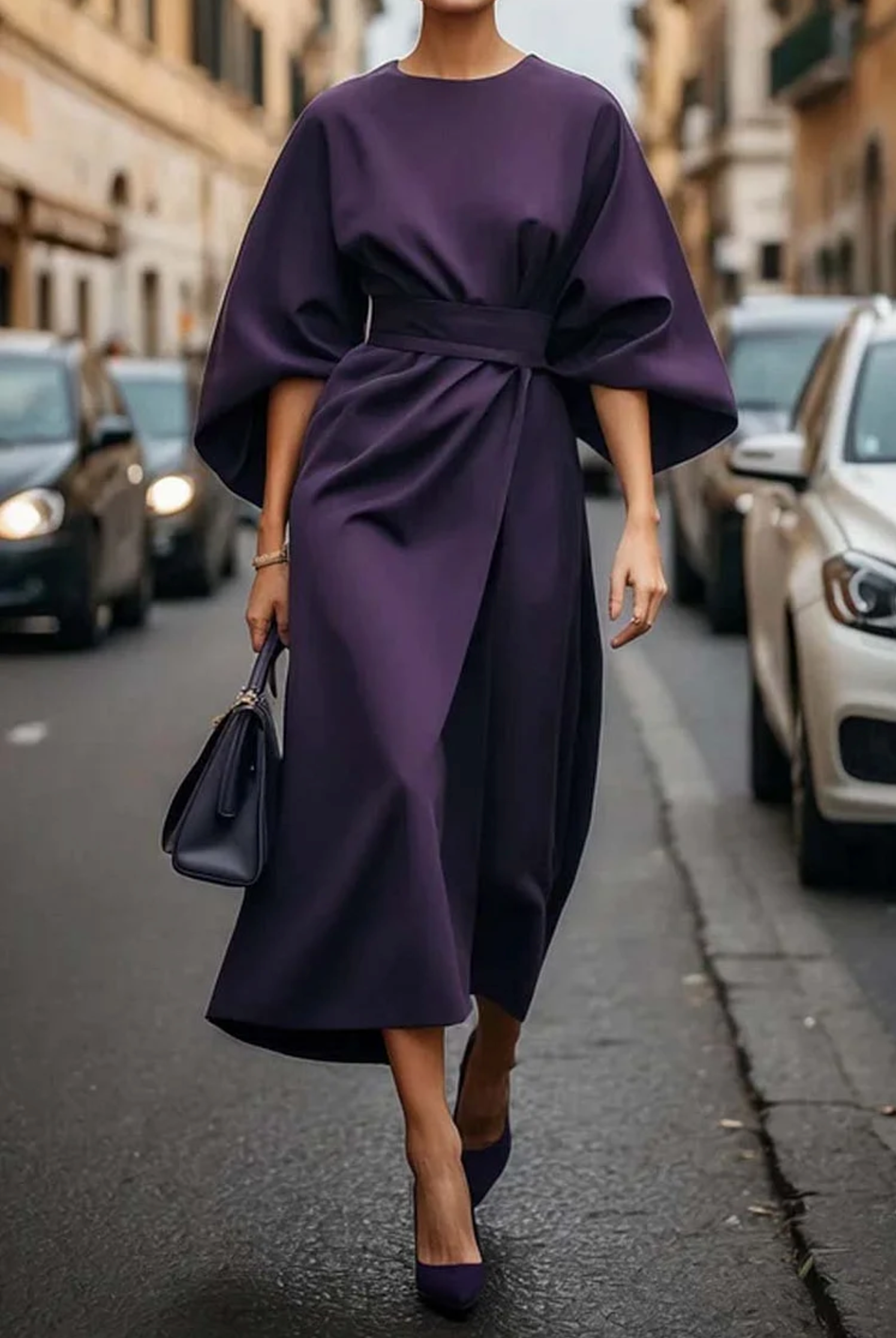 Abendkleid Mit Taillengürtel - Angela