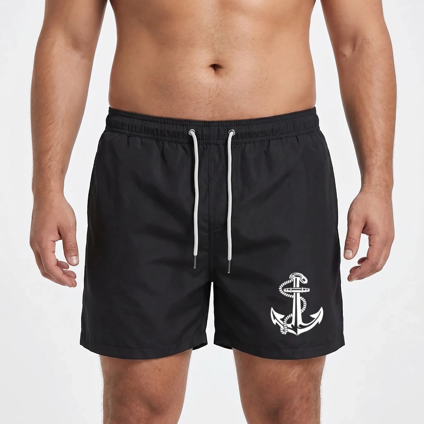 Above-Knee Drawstring Swim Shorts - Arthur