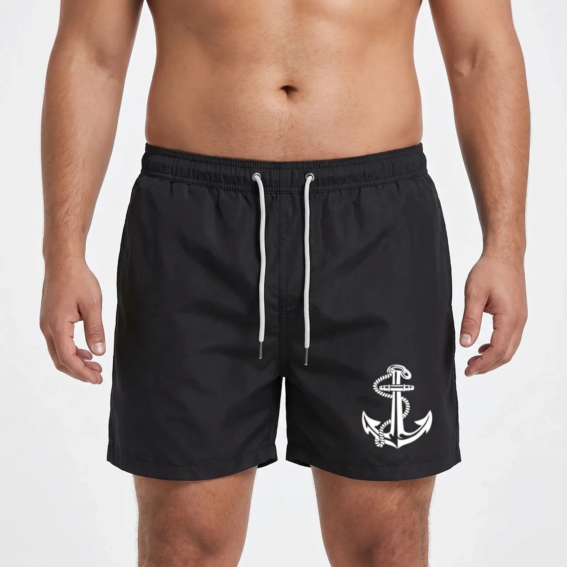 Above-Knee Drawstring Swim Shorts - Arthur