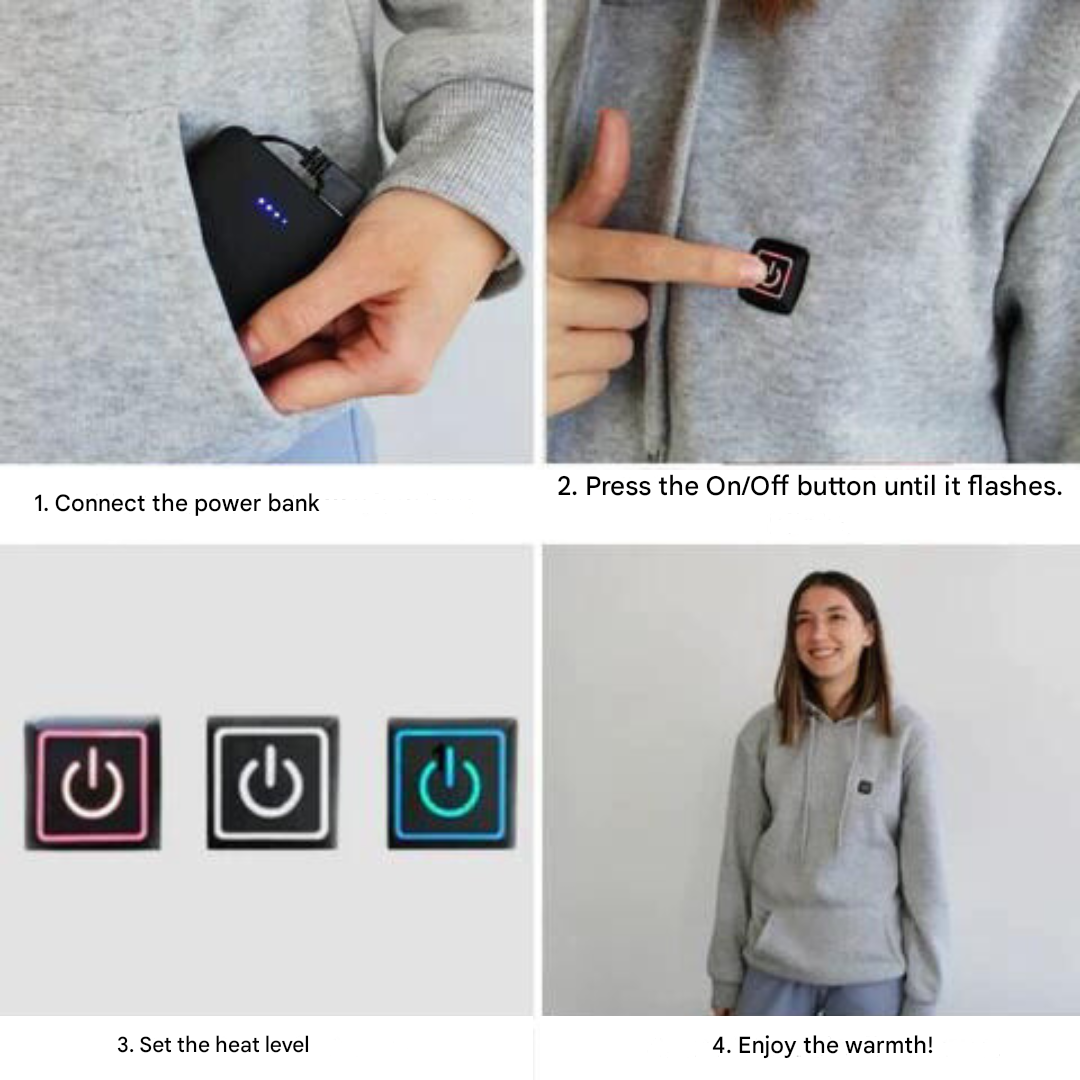 Verwarmde Uniseks Hoodie - ThermaHoodie
