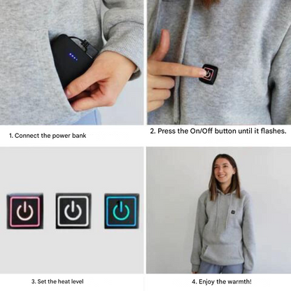 Verwarmde Uniseks Hoodie - ThermaHoodie