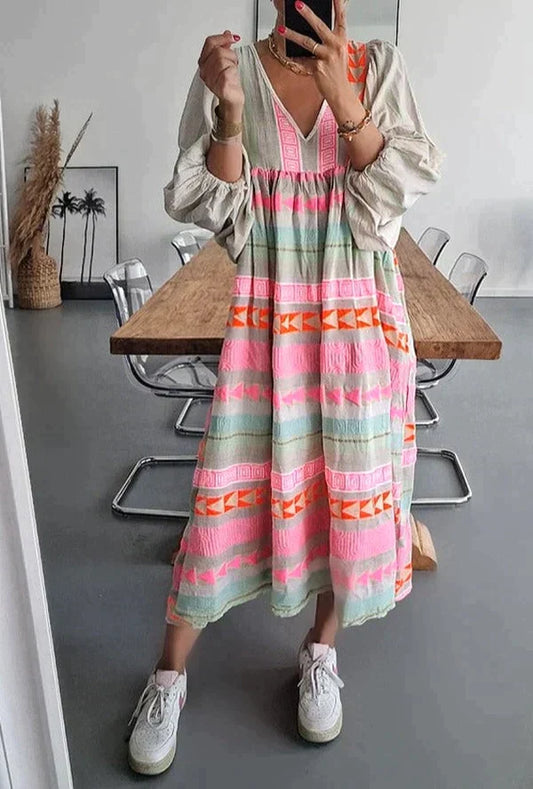 Maxi Zomerjurk met Kleurverloop – Solenne