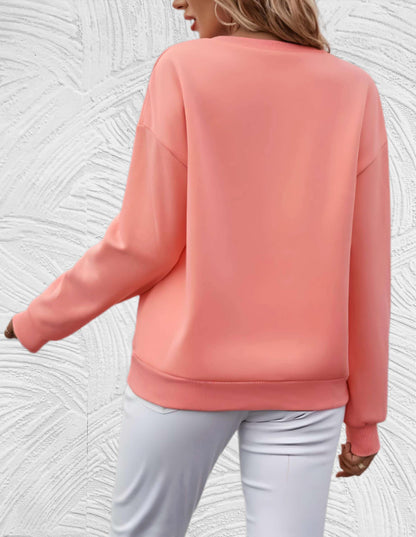 Oversized Dames Sweater met Ronde Hals - Luna