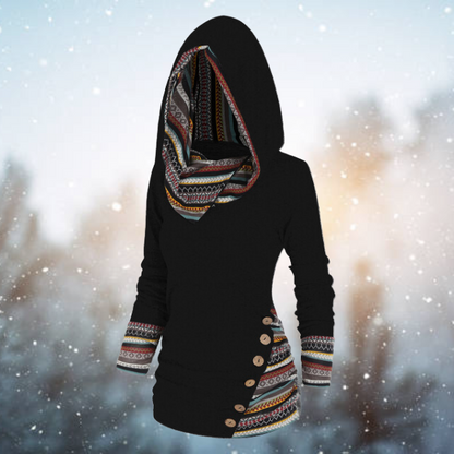 Tribale Hoodie met Geometrisch Patroon – Naïma