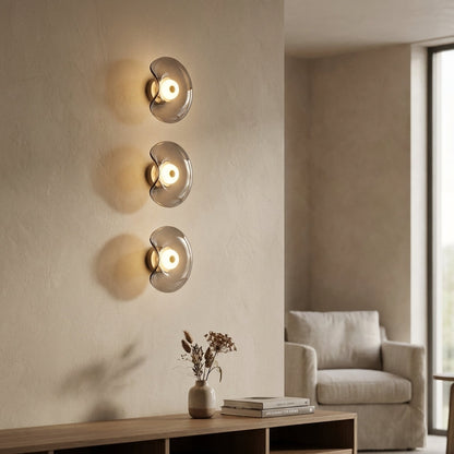 Amber Smoked Glass Wall Fixture - Luminarae
