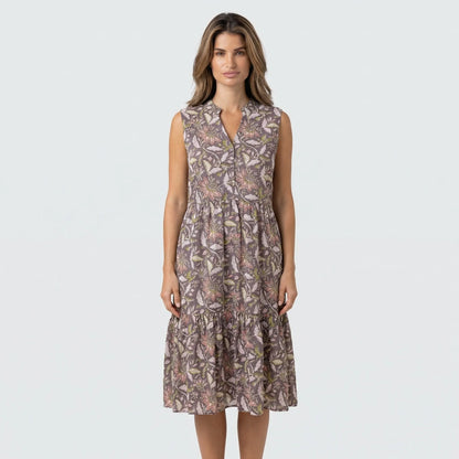 Ärmelloses Midikleid Mit Stufenrock - Dana