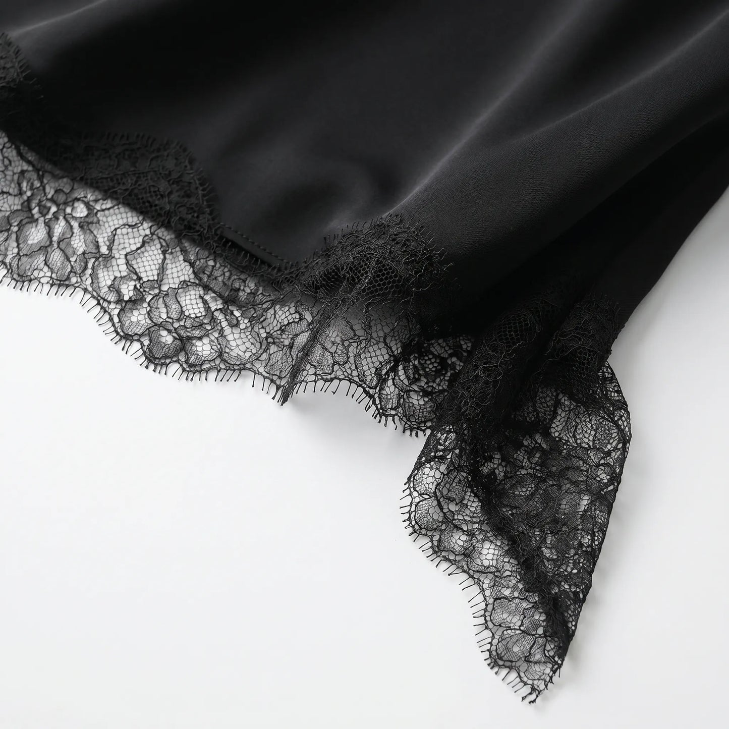 Asymmetric Lace Slip Dress -  Mable