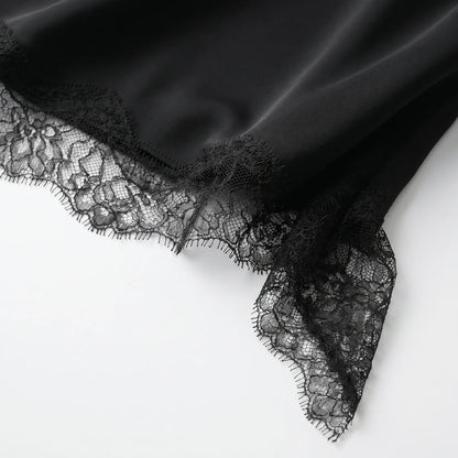 Asymmetric Lace Slip Dress -  Mable