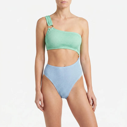 Asymmetric Monokini Swimsuit - Azurina