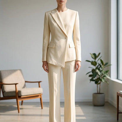 Asymmetrisch Getailleerd Broekpak Dames -  Suzanne