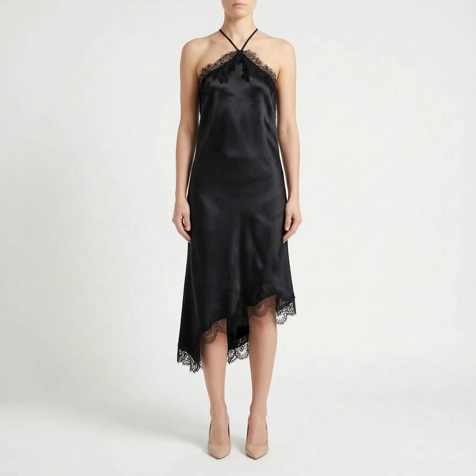 Asymmetrische Midi-Slipdress -  Mattie