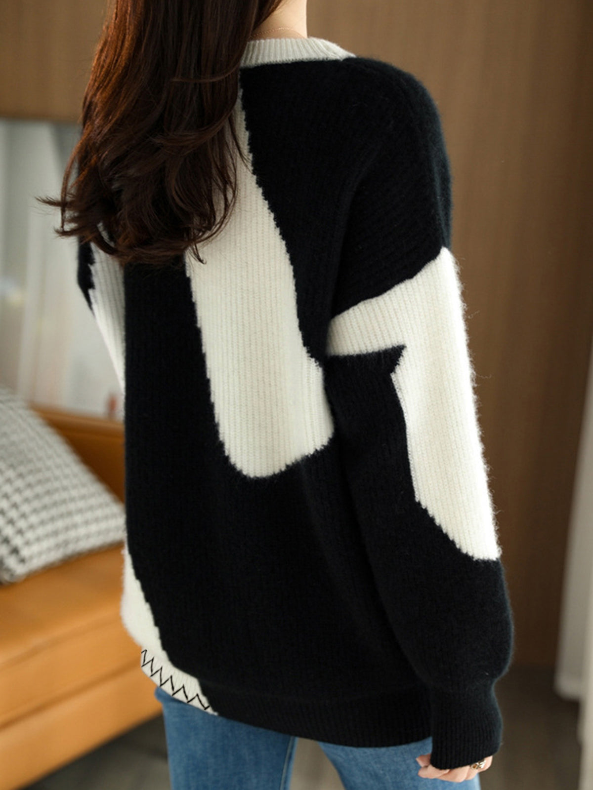 Oversized Zebra Print Trui voor Dames - Lyla
