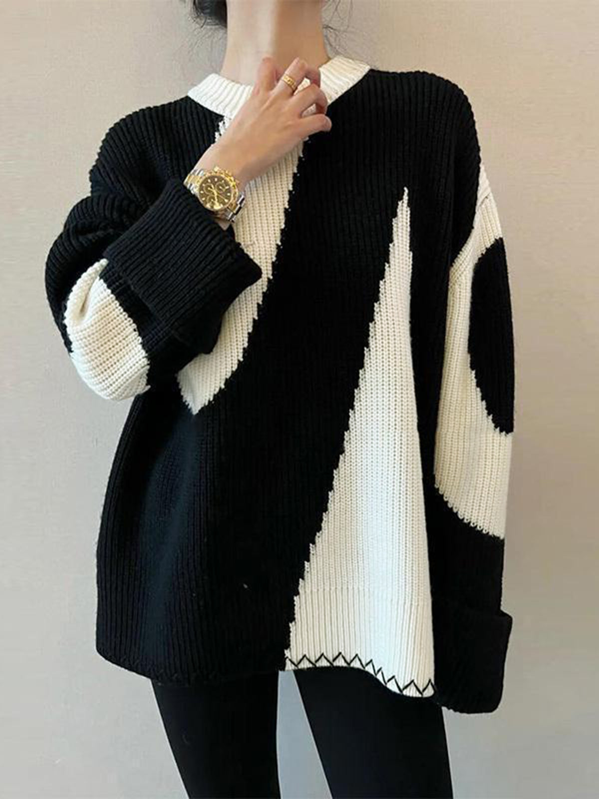 Oversized Zebra Print Trui voor Dames - Lyla