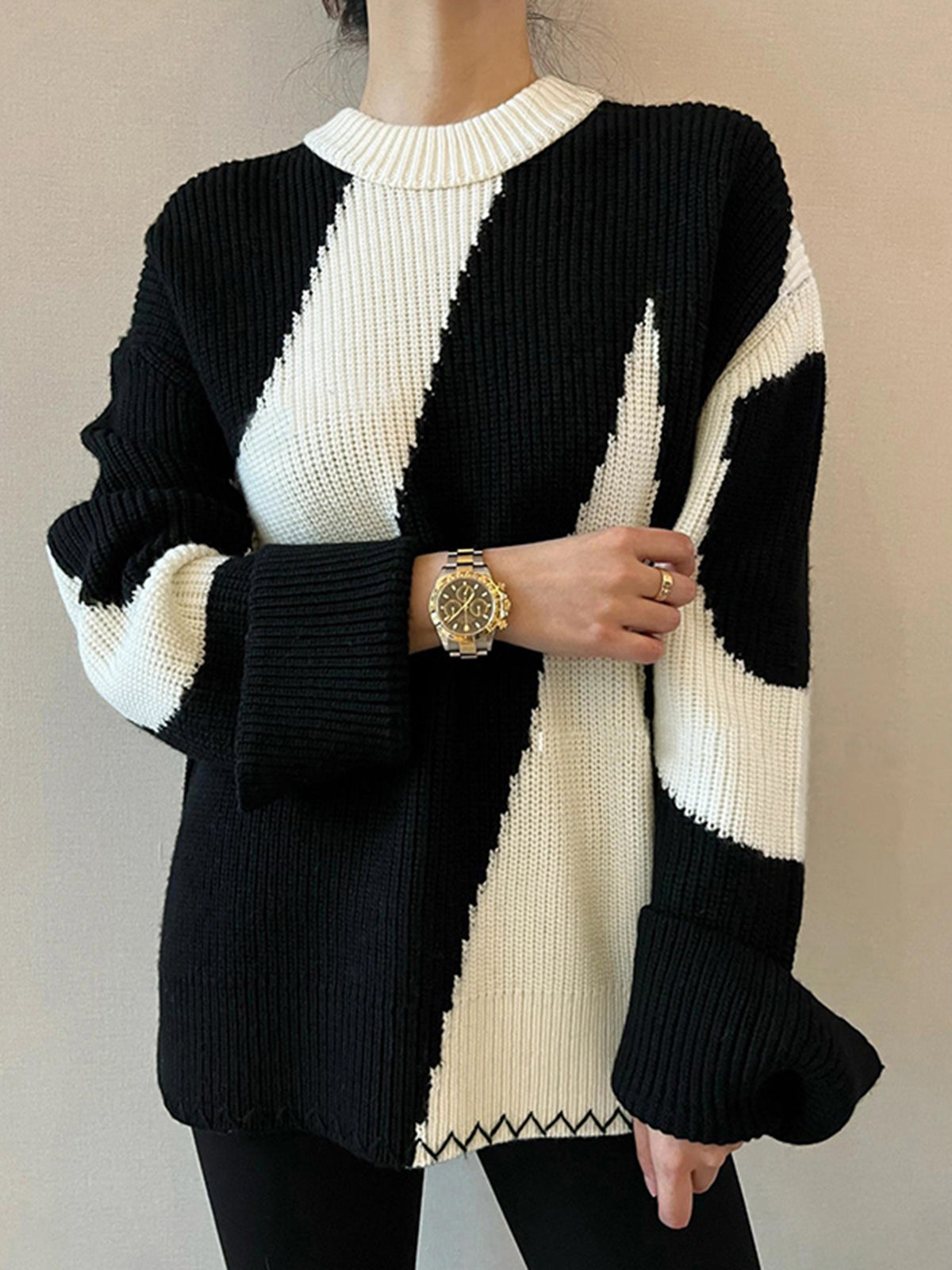 Oversized Zebra Print Trui voor Dames - Lyla
