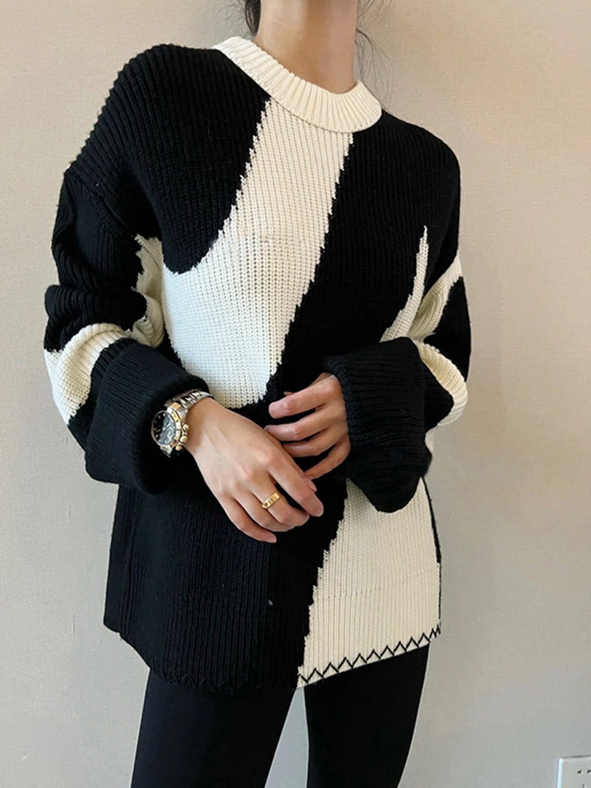Oversized Zebra Print Trui voor Dames - Lyla