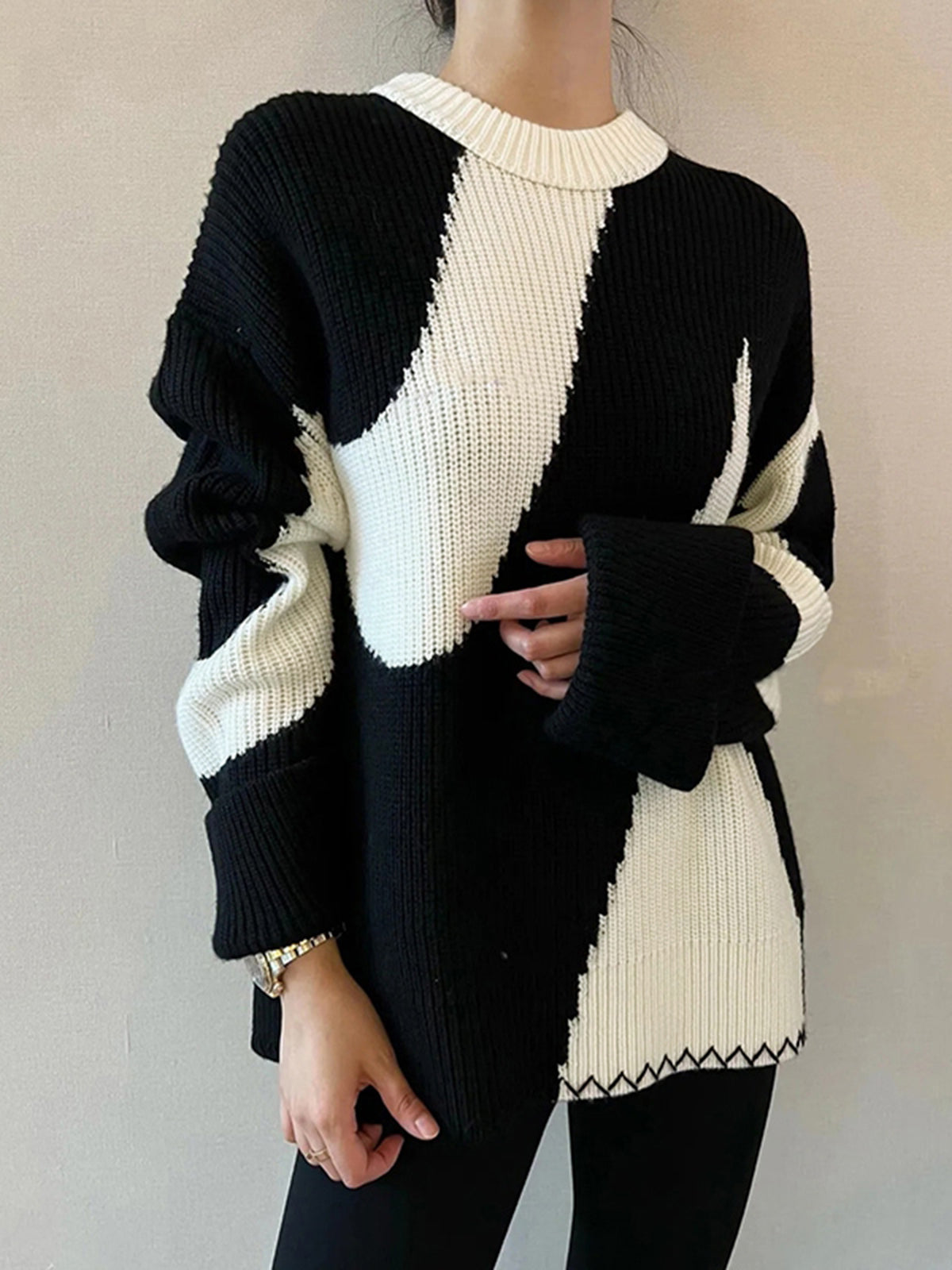 Oversized Zebra Print Trui voor Dames - Lyla