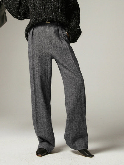 Grijze Wijde Broek voor Dames - Alessia