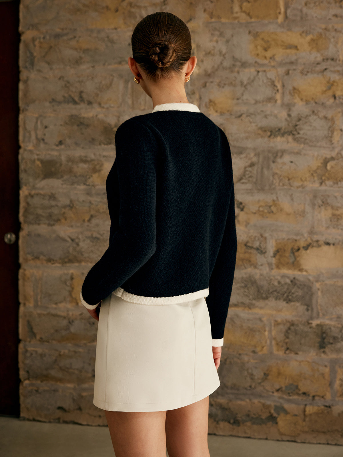 Contrast Trim Vest voor Dames - Serena