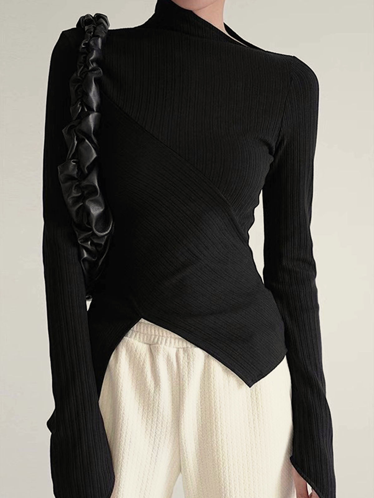 Asymmetrische Trui met Snede voor Dames - Amelia