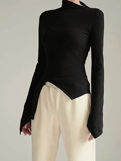 Asymmetrische Trui met Snede voor Dames - Amelia