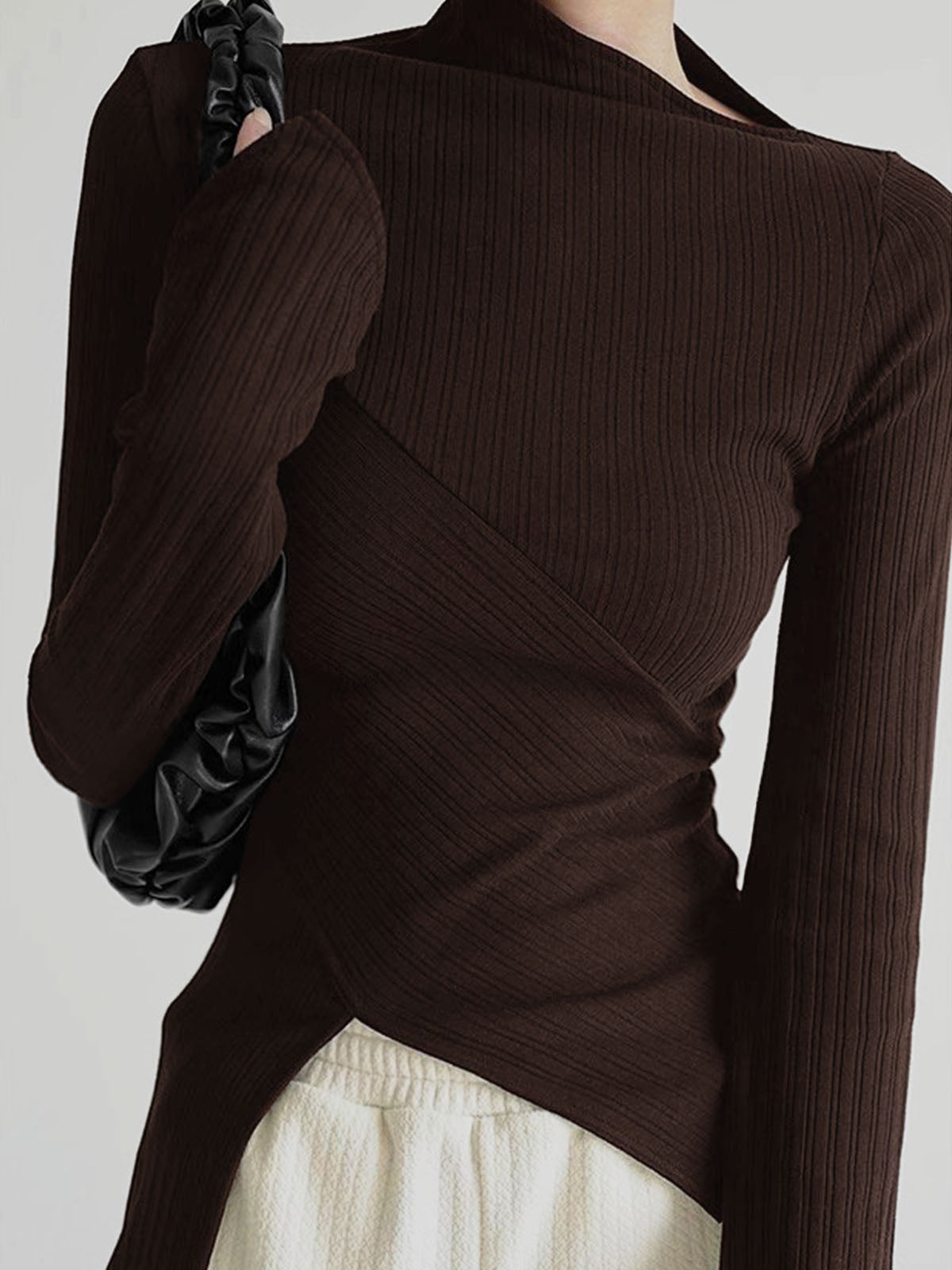 Asymmetrische Trui met Snede voor Dames - Amelia