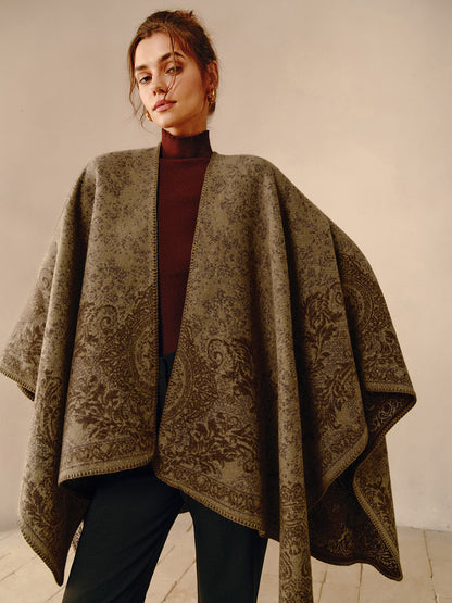 Boho Dubbelzijdige Poncho - Seraphina