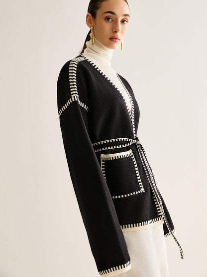 Gebonden Cardigan met Riem voor Dames - Celine