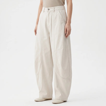 Baggy Barrel-Leg Trousers -  Shelia