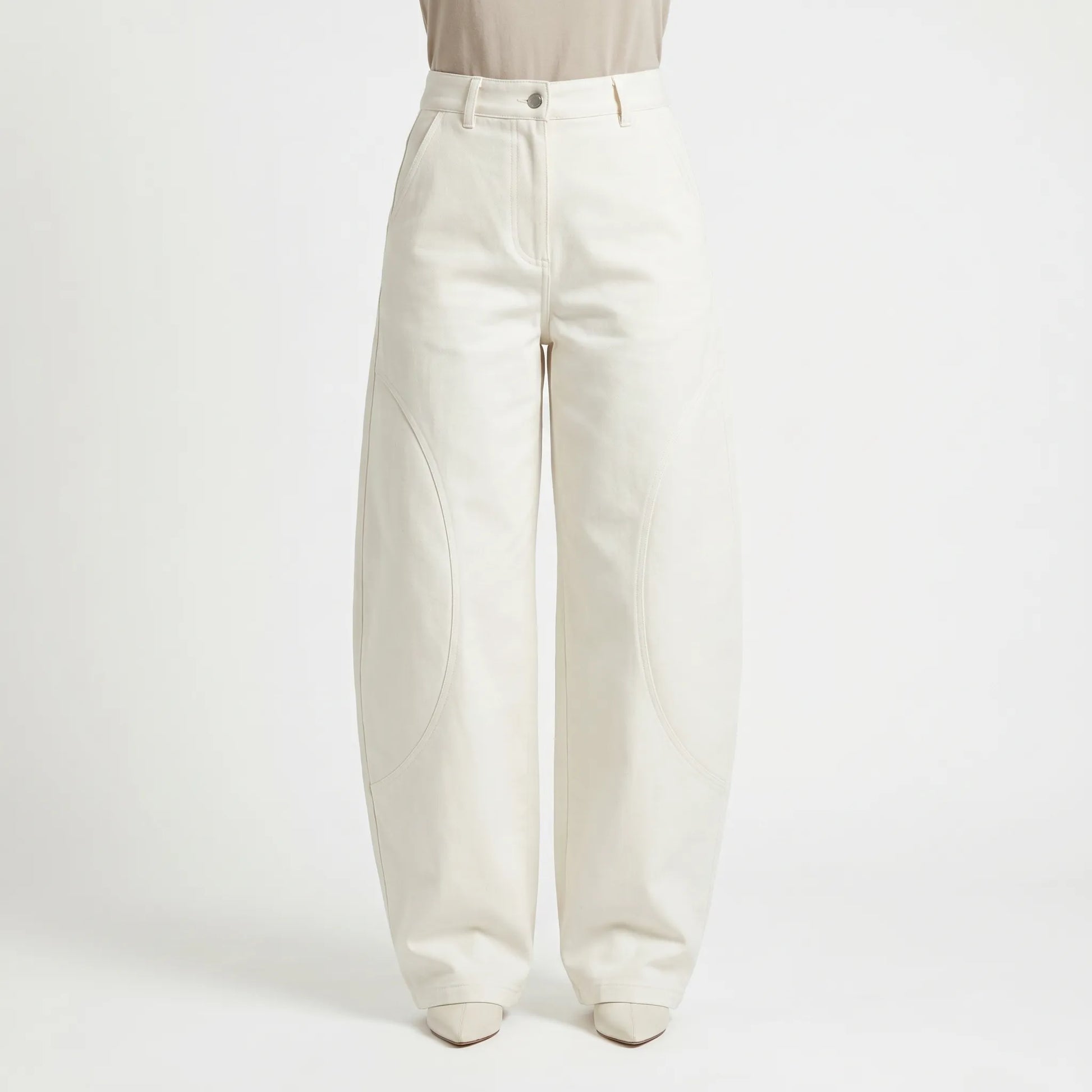Baggy Barrel-Leg Trousers -  Shelia