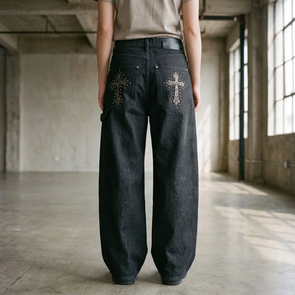 Baggy Wide Leg Trousers -  Jo