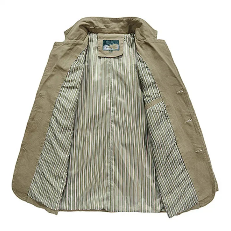 Heren Zomerjas in Vintage- en Militairstijl – Viktor