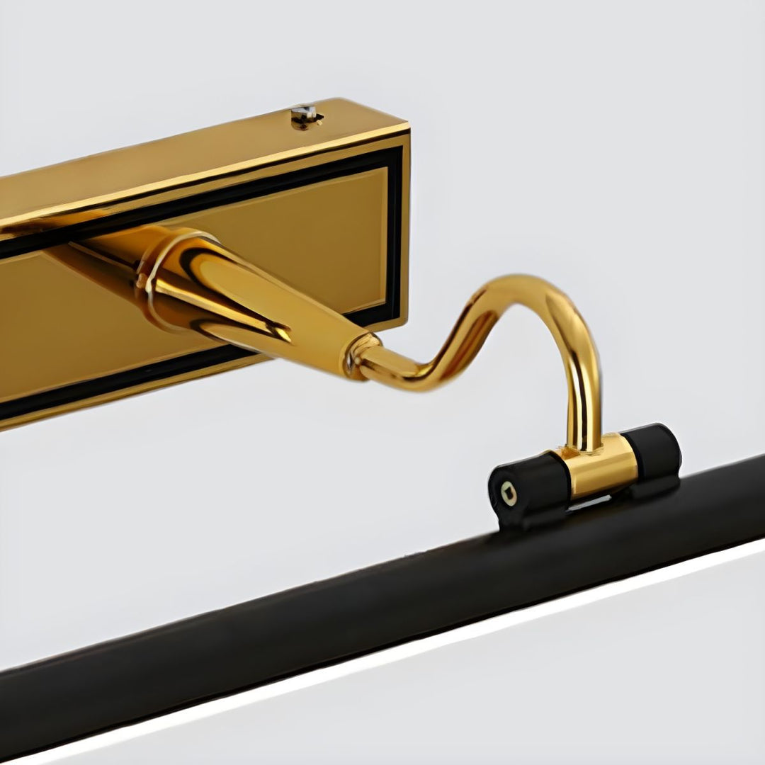 Luxe Zwart-Gouden Spiegellamp – LumoGold