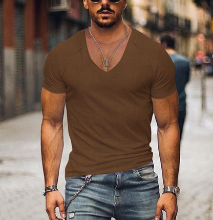Heren T-shirt met V-hals – Timo
