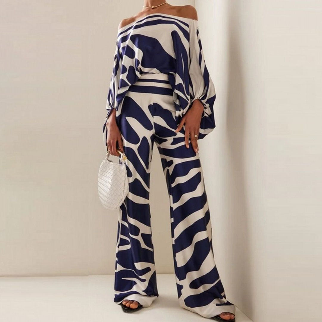 Tweedelige Dames set met print & losse pasvorm – Valeria