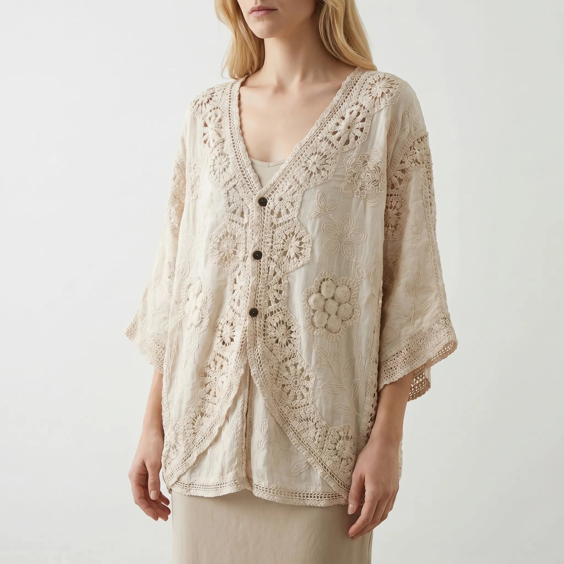 Bohemian Crochet Cardigan -  Sara