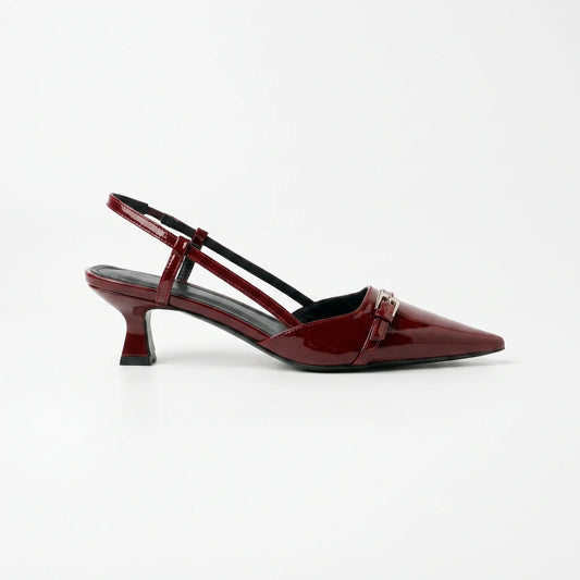 Bordeaux Slingbacks Met Spitse Neus - Victoria