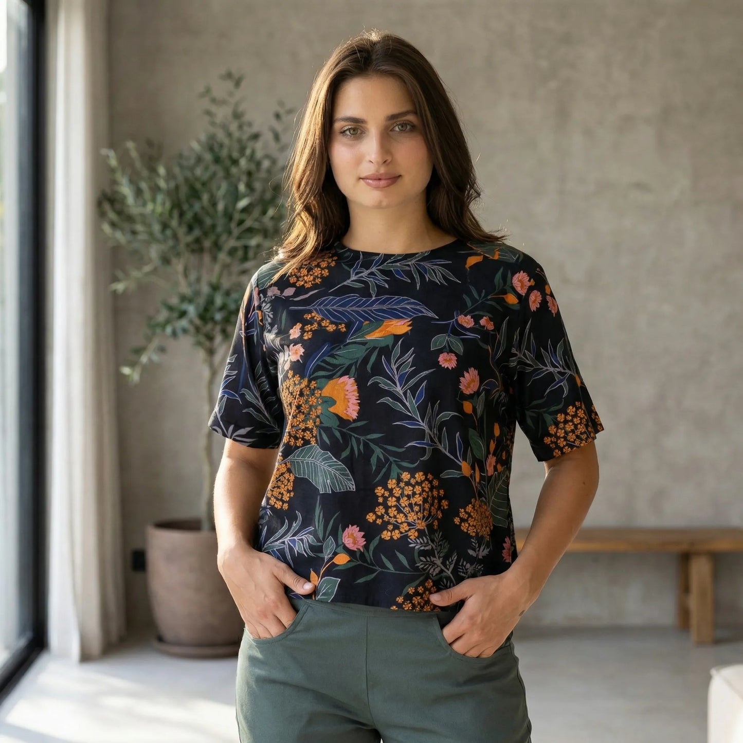 Botanisch Gemustertes Shirt - Josy