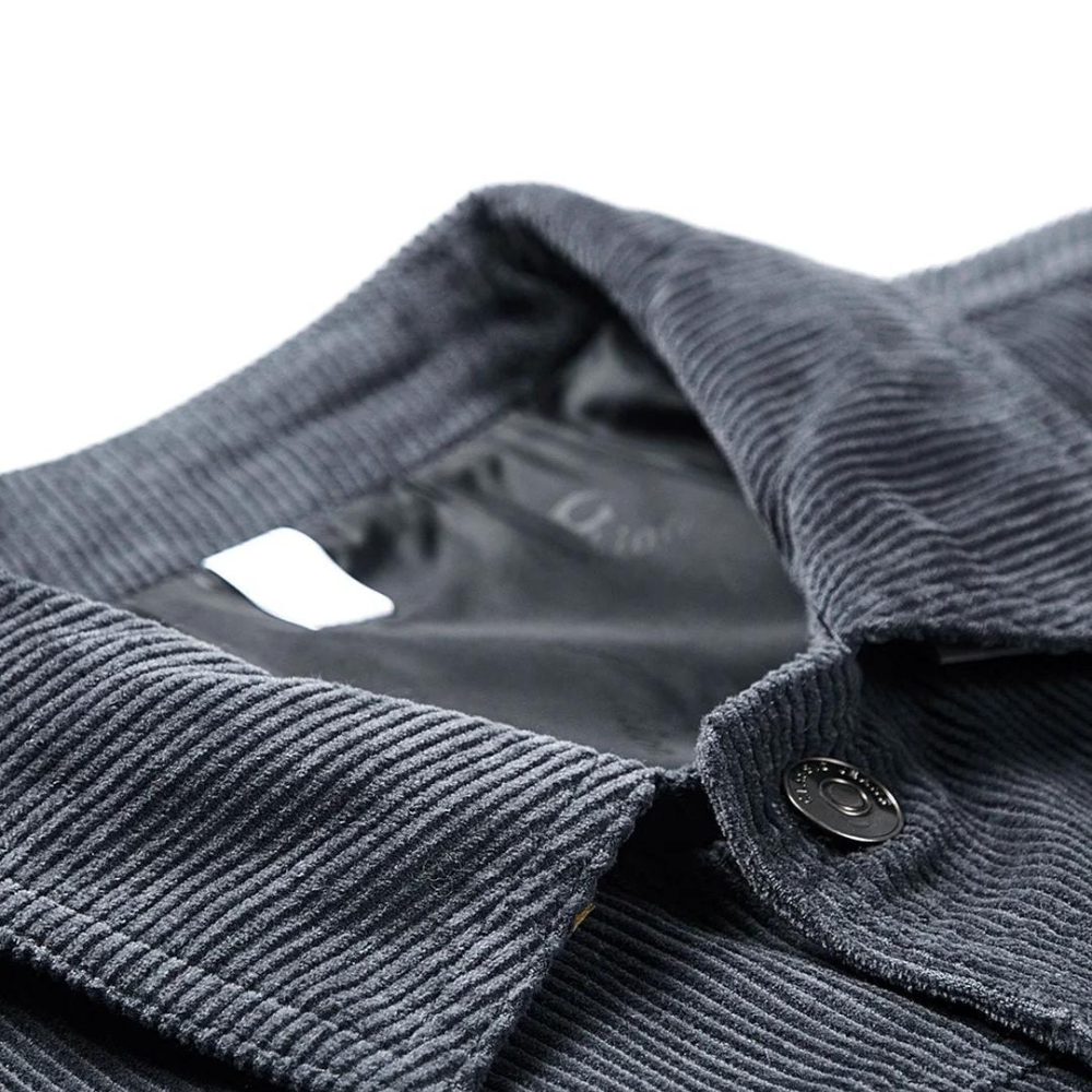 Comfortabele Grijze Corduroy Jas - Rover