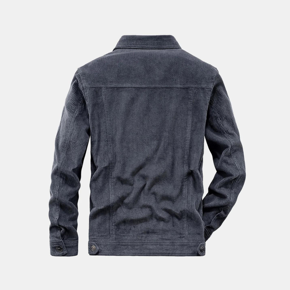 Comfortabele Grijze Corduroy Jas - Rover