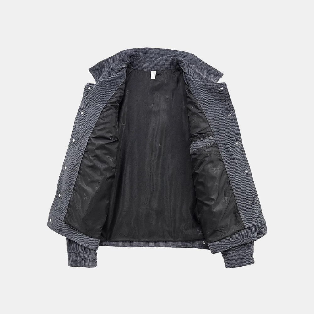Comfortabele Grijze Corduroy Jas - Rover